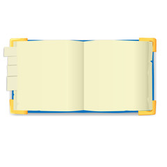 unfolded old book. vector illustration