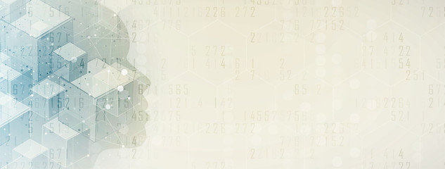 Obraz premium Artificial intelligence. Technology web background. Virtual concept