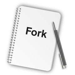 Notizblock Hochformat 05 - Fork