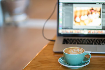 Coffee Latte Laptop Background