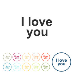 Runde Schaltflächen - App - Ich liebe dich