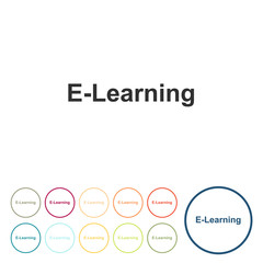 Runde Schaltflächen - e-learning