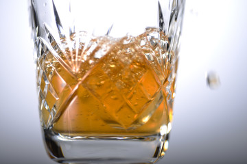 Ornate Whiskey Glass with Whiskey