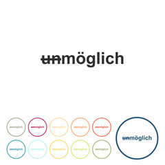 Runde Schaltflächen - unmoeglich - moeglich