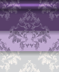 Royal ornament fabric. Damask pattern texture Vector in different colors. Luxury background decors