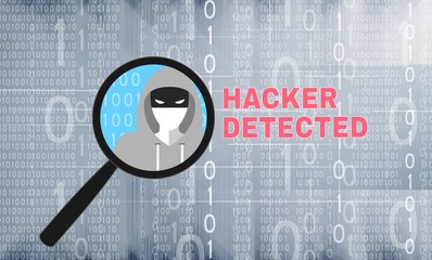 3124737 Hacker detected theme with magnifier