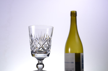 empty wine glass bottle