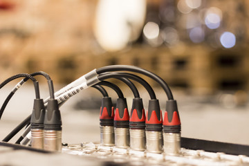XLR cables plugged in