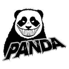 Panda logo on a isolated white background. Vector illustration.