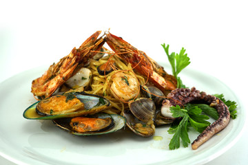 Shrimp squid calamari