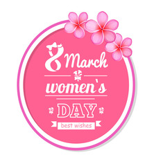 8 March Greeting Card International Womens Day