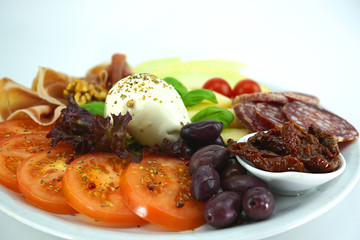Meat vegetable plate