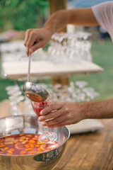 wine, food, glass, restaurant, table, drink, woman, hand, alcohol, people, dinner, champagne, meal, eating, celebration, kitchen, glasses, hands, lunch, party, couple, cooking, salad, toast, plate