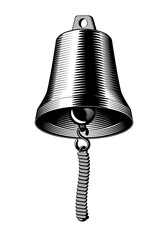 ship bell in vintage style, vector illustration