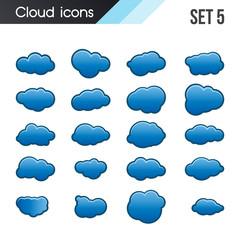 Cloud shapes collection. Cloud icons for cloud computing web and app. Simplus series