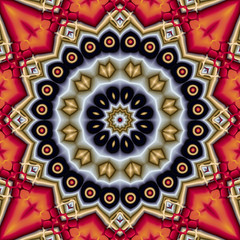 Abstrakt fractal zwölfseitig mandala design