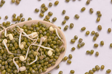 Green beans. Healthy food. Fresh sprouts