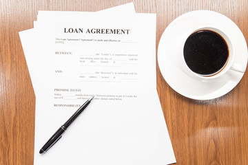 Obraz na płótnie Canvas loan agreement