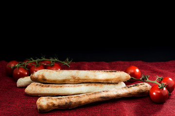 French baguette bread on table