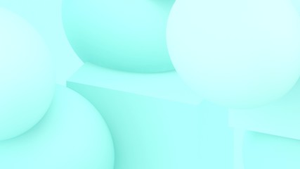 3d bubbles. Spheres background. Abstract wallpaper. Flying geometric shapes. Trendy modern illustration. 3d rendering. Falling abstract balls. Colorful poster backdrop. Minimal style.