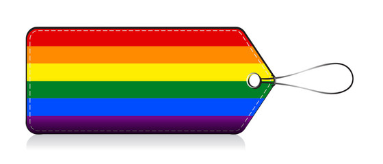 Gay flag lable, Label of product made by gay © VectorPart