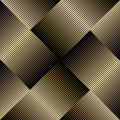 Halftone gold lines texture. Creative geometric pattern. Vector modern design background. © khaladok