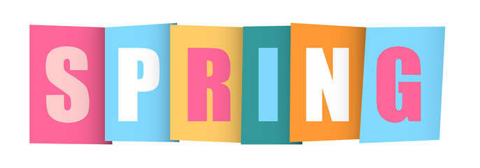 SPRING colourful vector icon