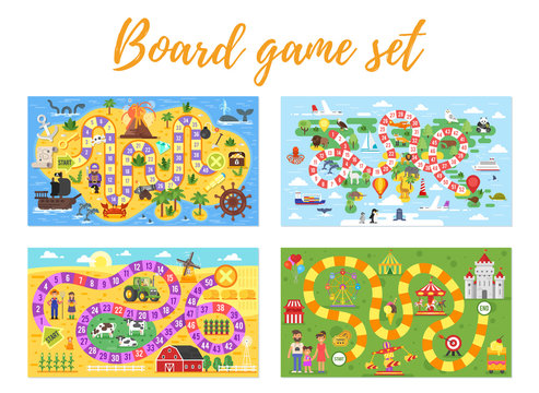 set of kids boardgame; 