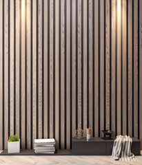 Mockup Poster in the interior, 3D illustration of a modern design