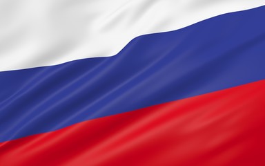 3D illustration of Russia flag