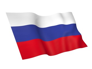 Naklejka premium 3D illustration of Russia flag