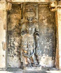 Fototapeta na wymiar Hindu sculpture, Bellur, India