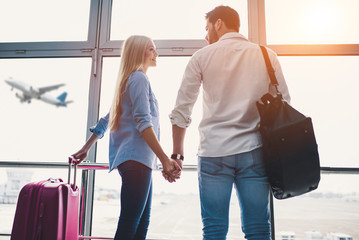 Couple in airport