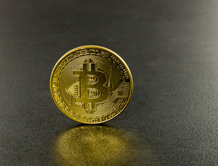 bitcoin on black background