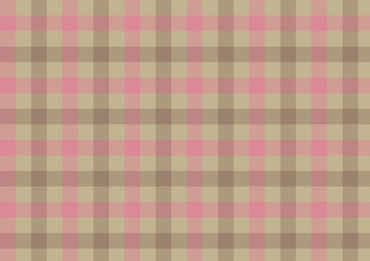 ガンクラブチェック- ピンクと茶色