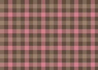 ガンクラブチェック- ピンクと茶色