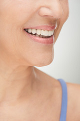 Obraz premium Close up of senor woman`s smile.