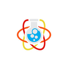 Lab Science Atom Logo Icon Design