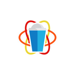 Drink Science Atom Logo Icon Design