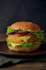 Fishurger with vegetables