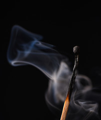 Smoke from a burnt match