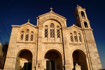 Fototapeta na wymiar Church at Isternia village, island of Tinos. Cyclades islands, Greece.