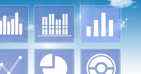 Business chart statistic icons