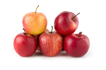 Red apples isolated on a white background