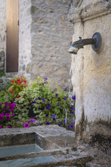 Water fountain tap at Vaison-la-Romaine Carpentras Vaucluse Provence-Alpes-Côte d'Azur France