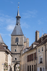 Fototapeta na wymiar Tour de l'Horloge archway Avallon Yonne Bourgogne-Franche-Comte France