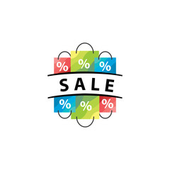 vector logo market shopping