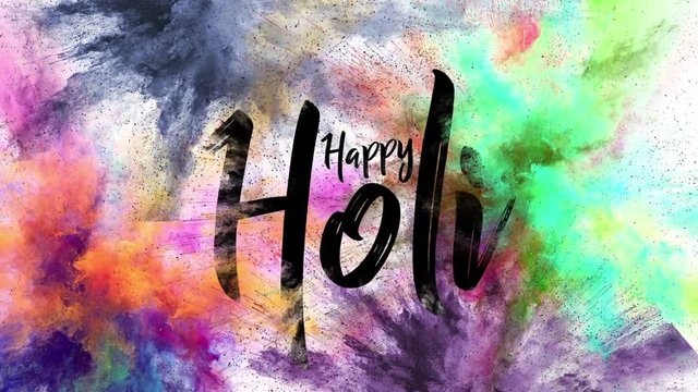 Holi- Festival of colors - Abstract Multi-color powder explosion