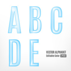 Abstract letters of the alphabet