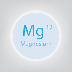 Magnesium Mg chemical element icon- vector illustration